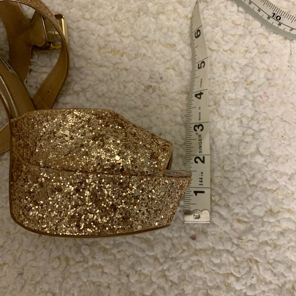 Gold glitter Steve Madden Jillyy platform sandals size 8.5 - Picture 10 of 10